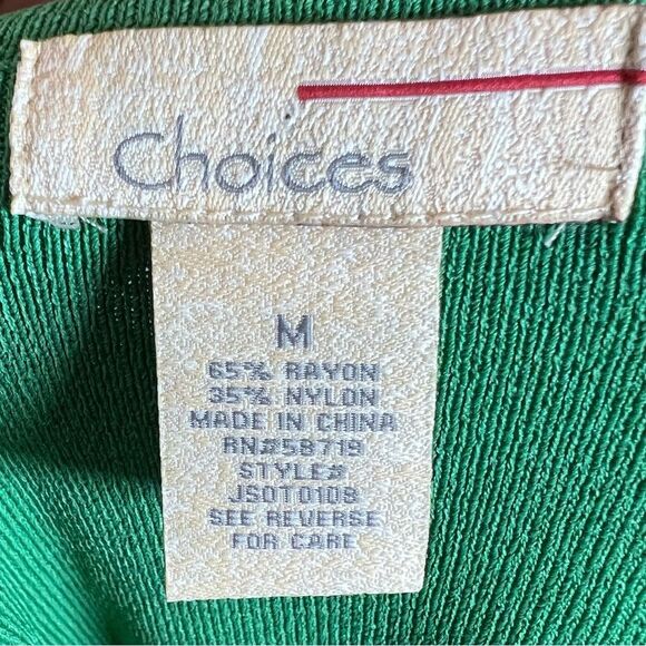Choices emerald green knit sweater tank top size medium - Picture 5 of 5
